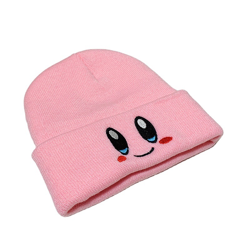 Kawaii-Kirby-Plush-Dolls-Toys-White-Pink-Cute-Knitted-Hat-Autumn-Winter-Star-of-Kirby-Smiley-4