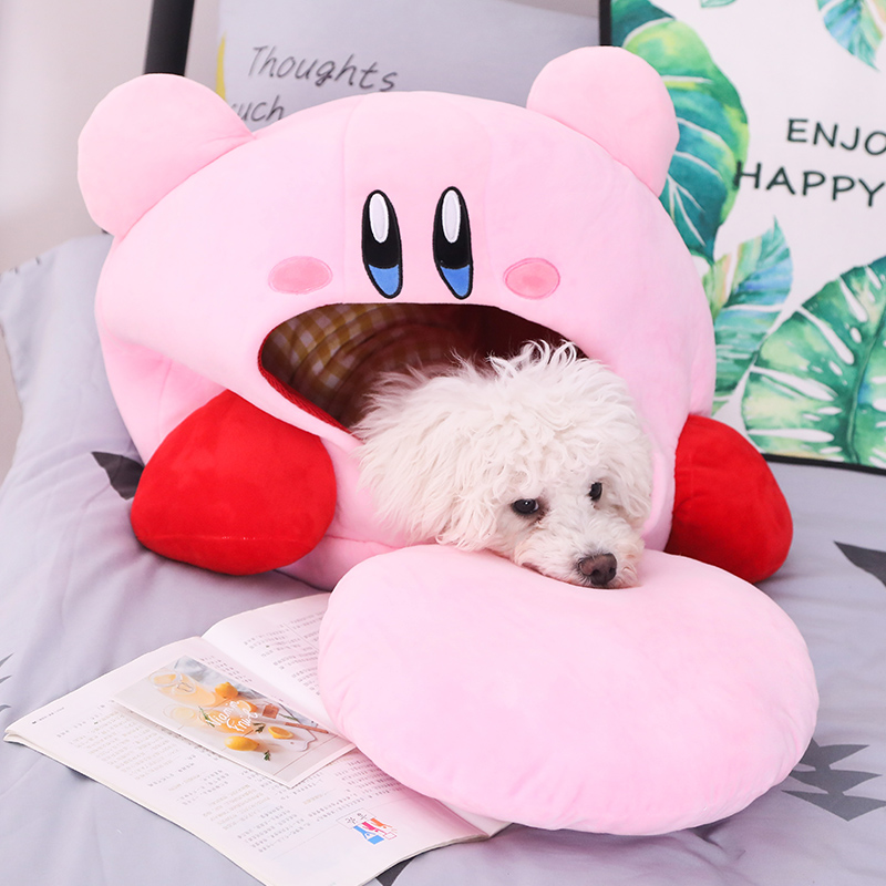 Top-Games-Kirby-Peripheral-Plush-Doll-Funny-Nap-Pillow-Soft-Pet-Cat-Nest-Kawaii-Stuffed-Toy-2