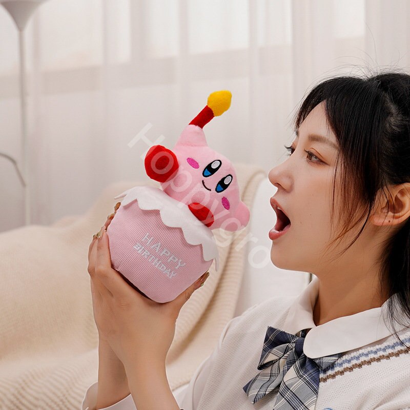 20cm-Kirby-Sanrio-Birthday-Cake-Plush-Toys-Cute-Anime-Kuromi-My-Melody-Cinnamoroll-Purin-Dog-Plush-4