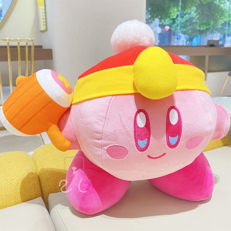 Anime-Kirby-33cm-Queen-Star-Hammer-Fighter-Star-Kabi-Plush-Doll-Kawaii-Kirby-Game-Animation-Holiday-1