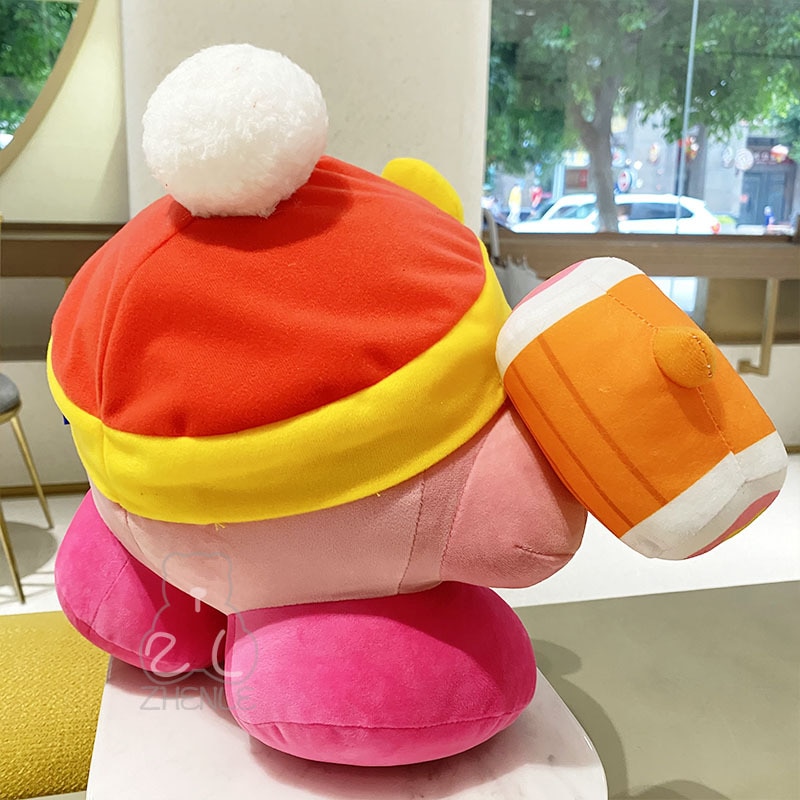 Anime-Kirby-33cm-Queen-Star-Hammer-Fighter-Star-Kabi-Plush-Doll-Kawaii-Kirby-Game-Animation-Holiday-3