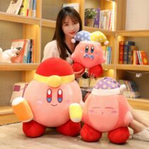 Hot-Kawaii-Clown-Hat-Kirby-Plush-Toy-Lovely-Game-Peripheral-Image-Stuffed-Doll-Sofa-Bedside-Cushion