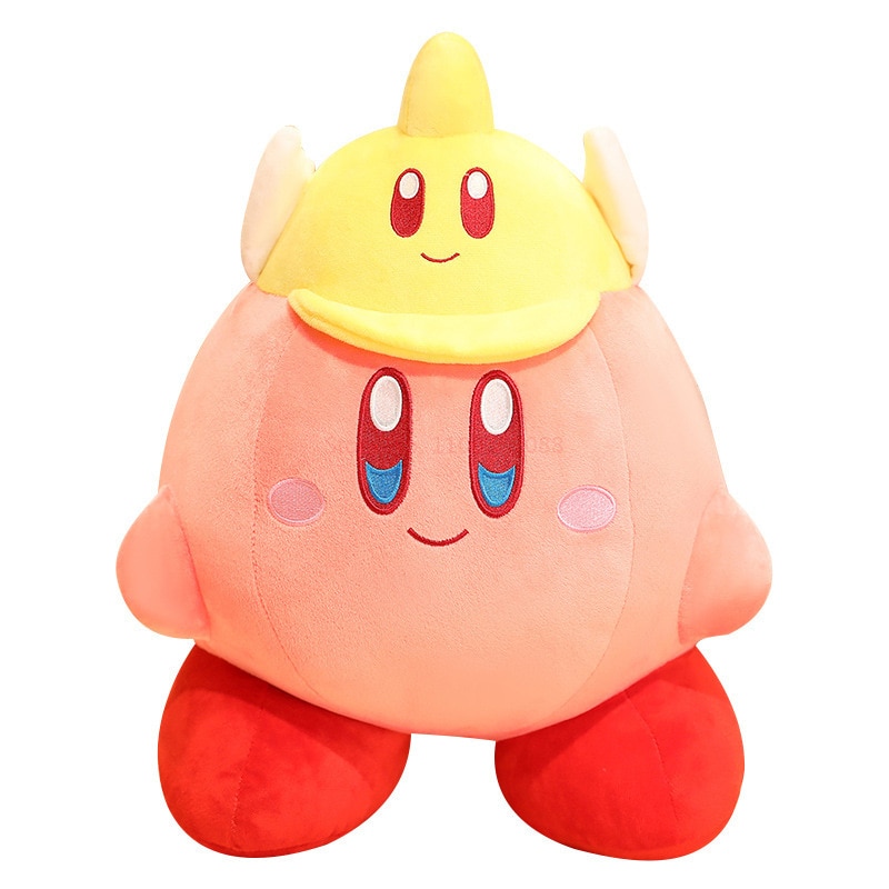 Hot-Kawaii-Clown-Hat-Kirby-Plush-Toy-Lovely-Game-Peripheral-Image-Stuffed-Doll-Sofa-Bedside-Cushion-4