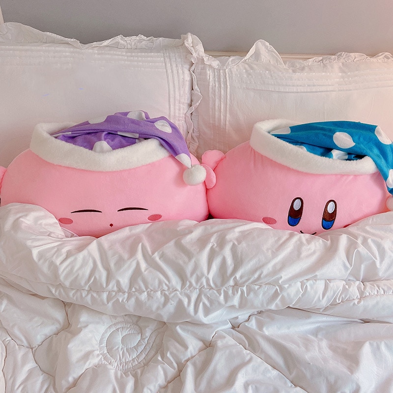 Anime-Plush-Toy-Sleeping-Kirbyed-Plushies-Stuffed-Kirbyed-doll-With-Nightcap-Japanese-Style-Pillow-Soft-Gift-1