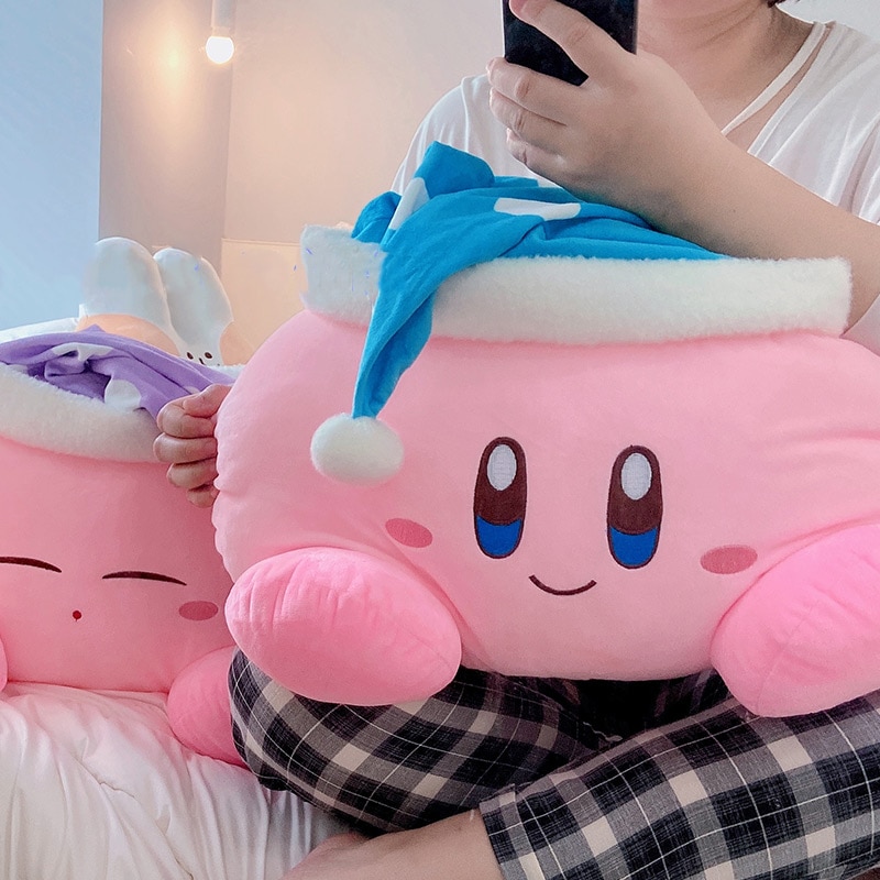 Anime-Plush-Toy-Sleeping-Kirbyed-Plushies-Stuffed-Kirbyed-doll-With-Nightcap-Japanese-Style-Pillow-Soft-Gift-2