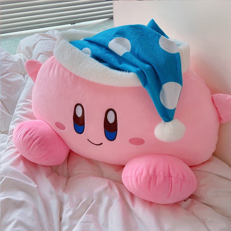Anime-Plush-Toy-Sleeping-Kirbyed-Plushies-Stuffed-Kirbyed-doll-With-Nightcap-Japanese-Style-Pillow-Soft-Gift-3