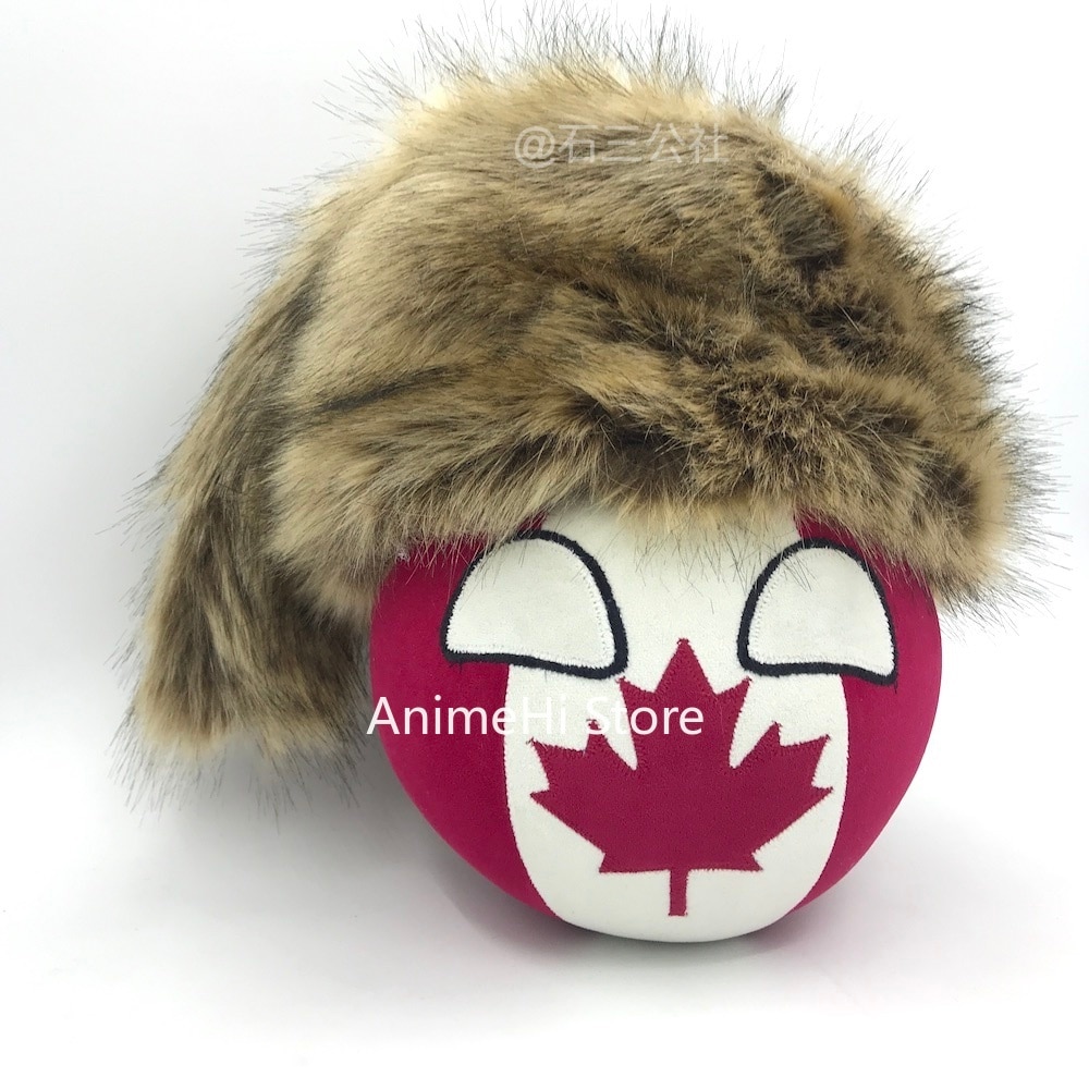 Polandball-Plush-Doll-Toy-Anime-Canada-Ball-and-Procyon-Lotor-Hat-CAN-Countryballs-Plushies-Cosplay-for-1