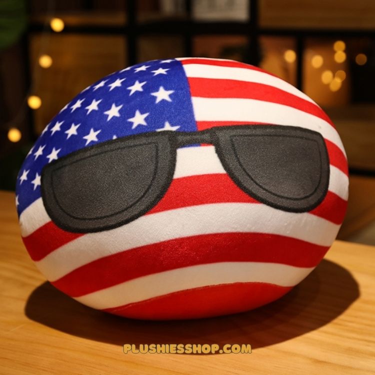 USA Countryball Plush Polandball 10_30_50cm Black